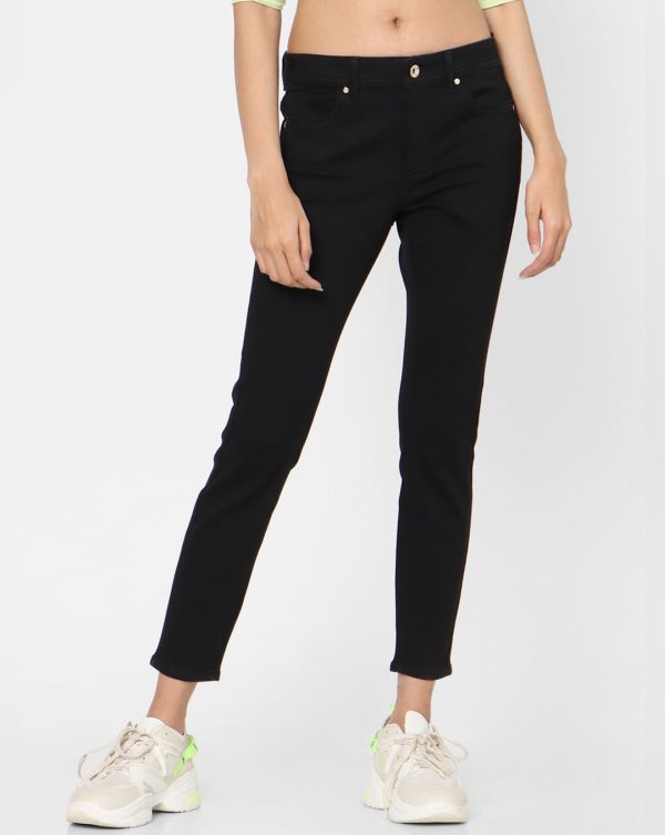 Only BLACK MID RISE SKINNY JEANS