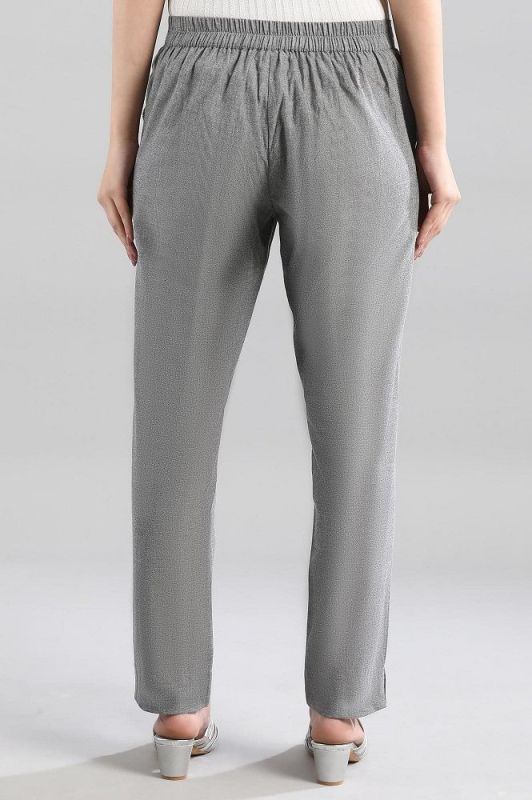 Aurelia Grey Solid Trousers