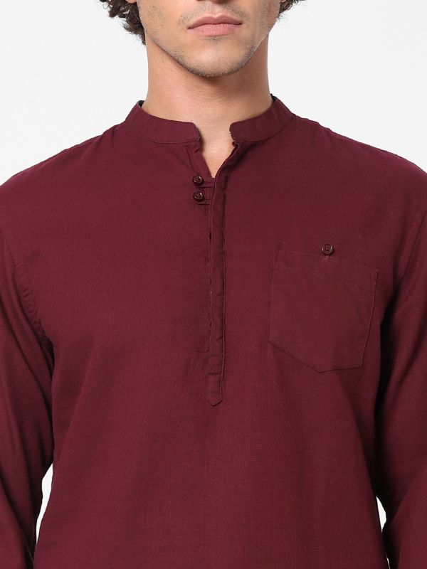 Celio 100% Cotton Burgundy Shirt