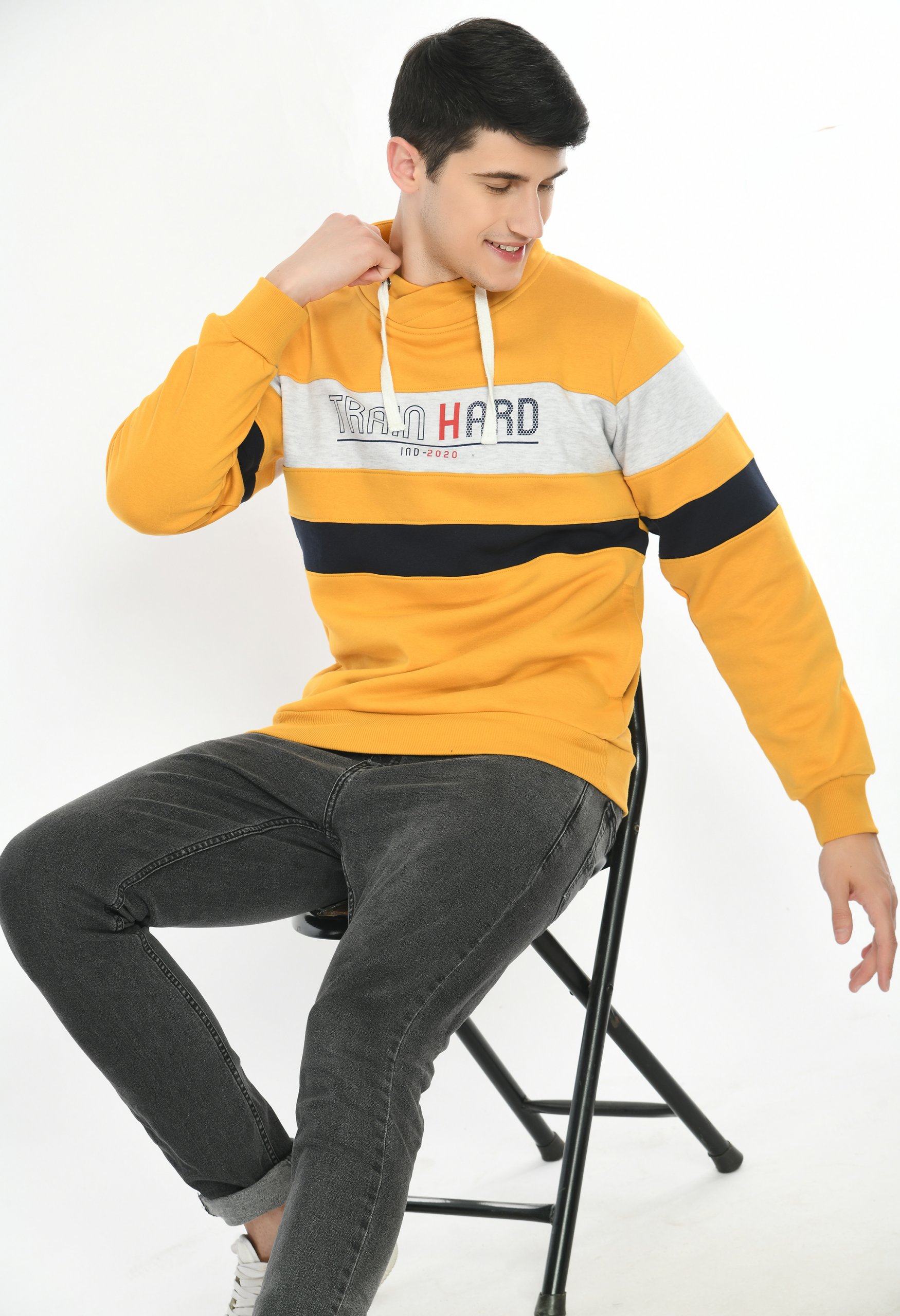 Yellow Coloured Sweatshirt by Deerdo