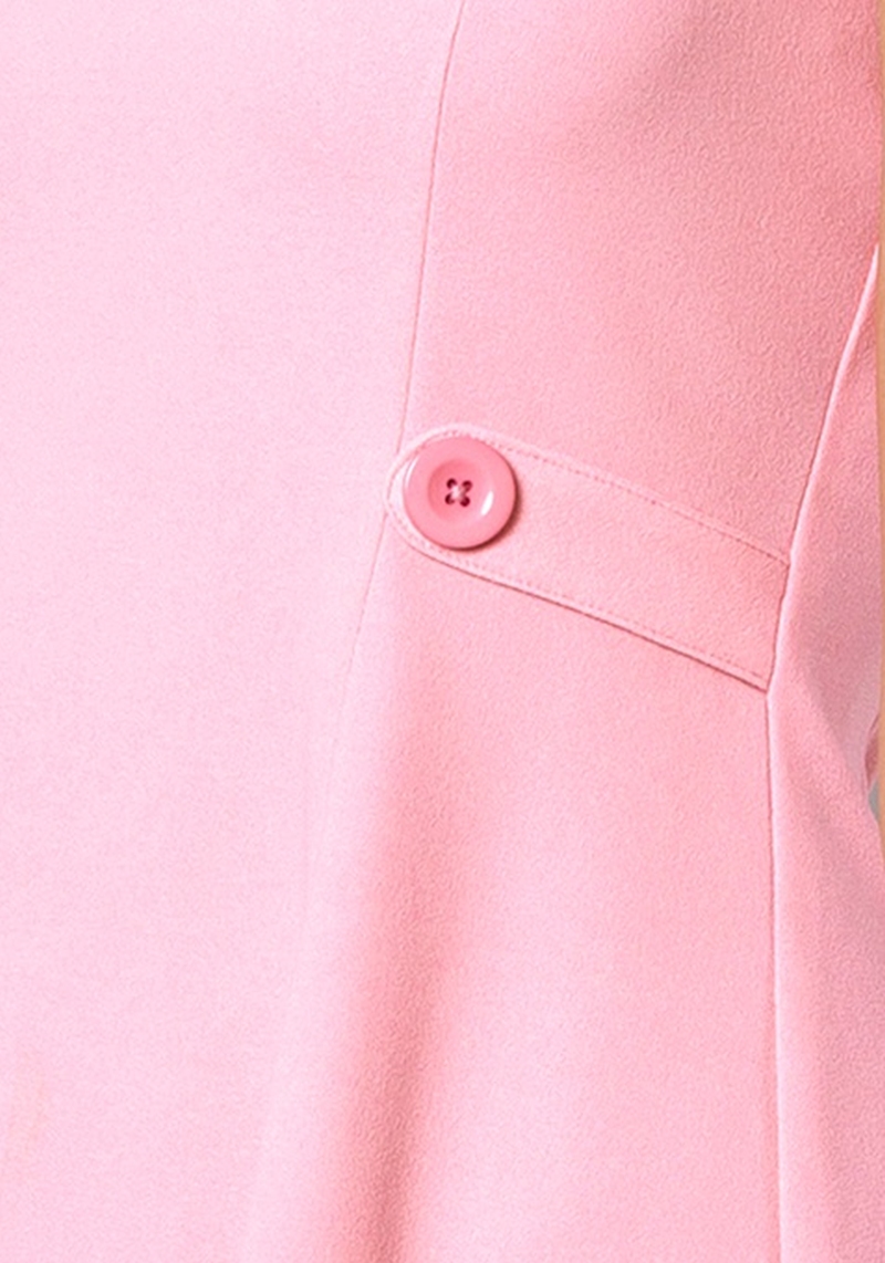 Faballey Pink Buttoned Skater Dress