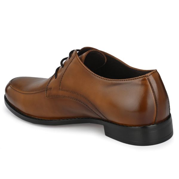 Egoss Textured Derby Lace Up Shoes For Men