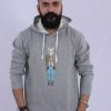 Grey Printed Sweatshirt by Deerdo