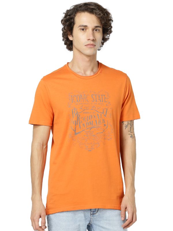 Orange Coloured T Shirt by Celio