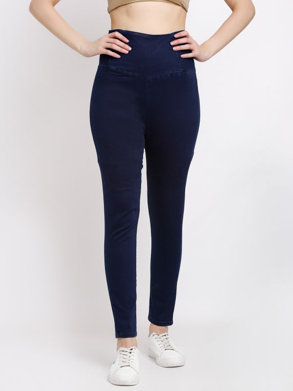 Blue Coloured Jegging by Global Republic