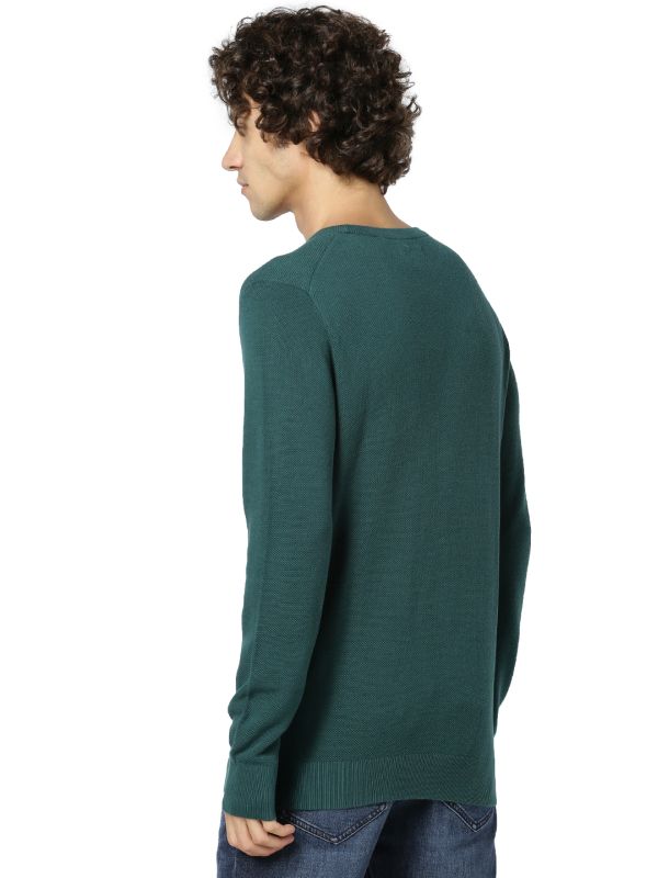 Green Coloured Pullover by Celio