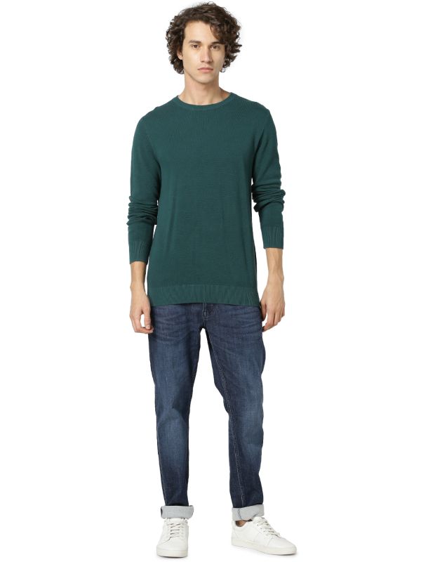 Green Coloured Pullover by Celio