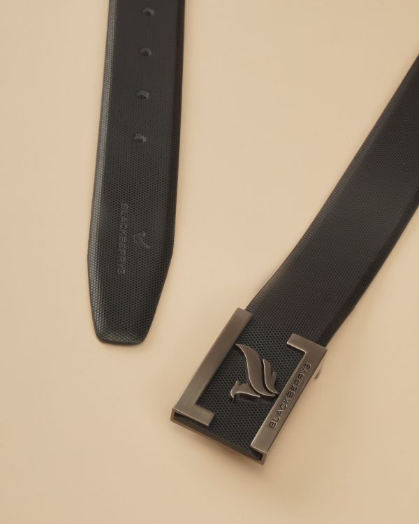 Blackberrys New Grabirde Leather Structured Leather Belt In Black
