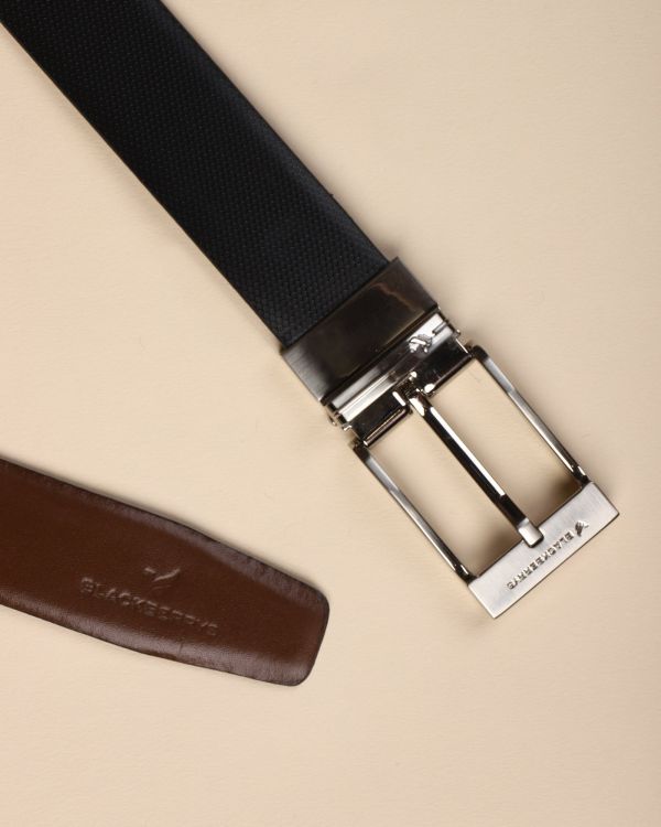 Blackberrys New Kedi Reversible Leather Belt In Black Brown