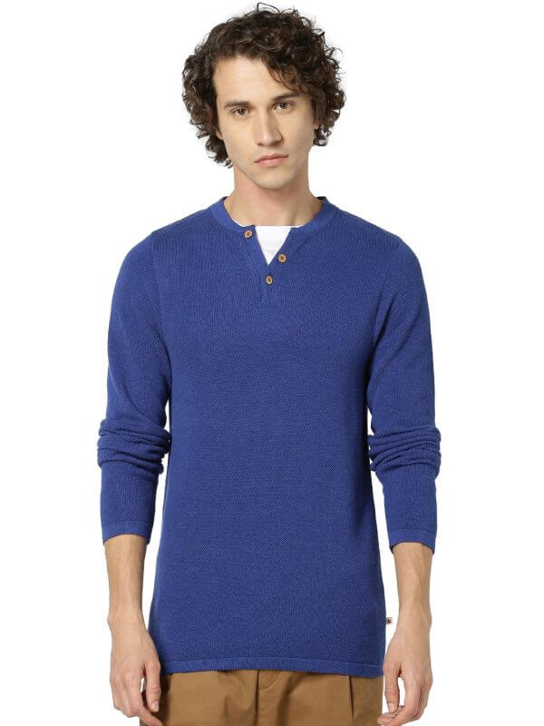 Blue Coloured Pullover by Celio