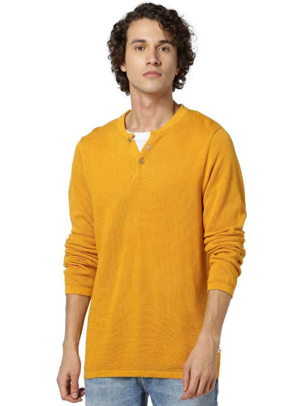 Yellow Coloured Pullover by Celio