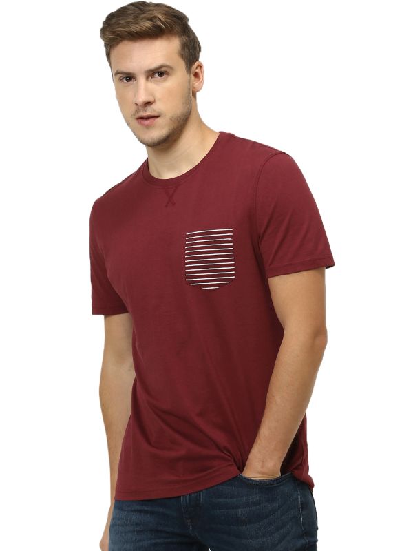 Maroon Coloured T Shirt by Celio