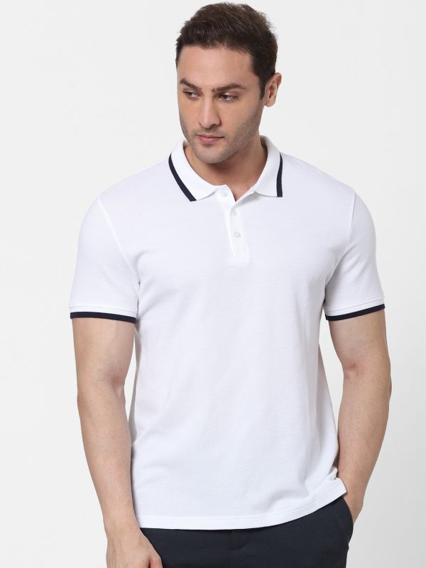 Celio White Solid T-Shirt