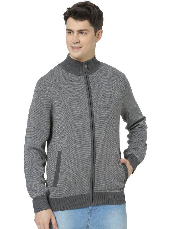 Grey Coloured Pullover by Celio