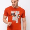 Status Quo Chest Print Round Neck T-shirt with HD Print