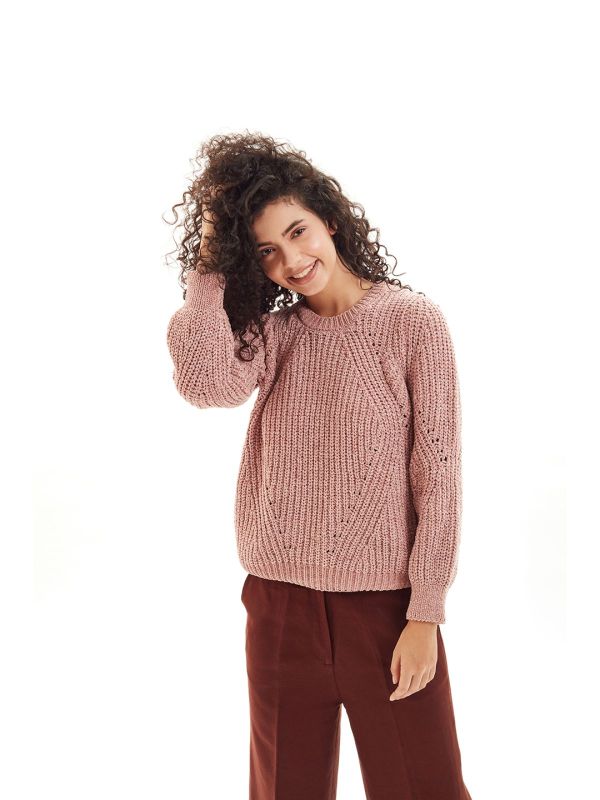 Coverstory Chenille Pink Sweater