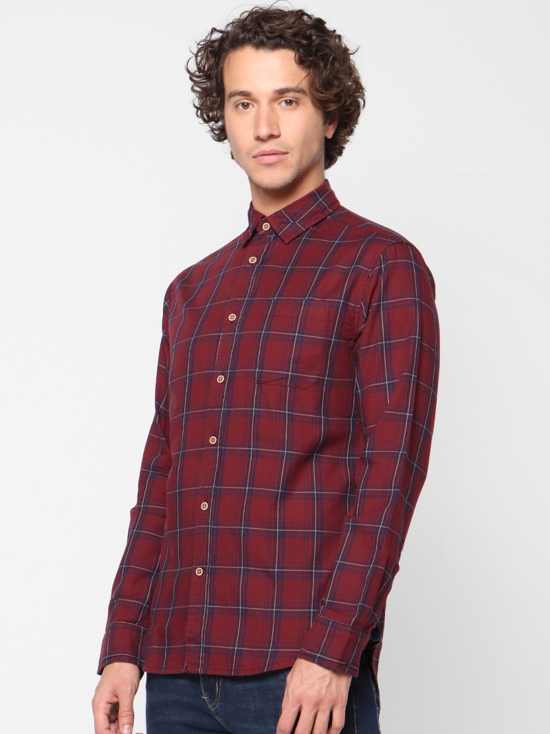 Maroon Coloured Shirt by Celio