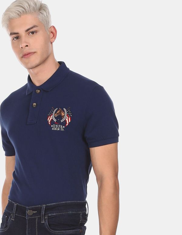U.S. POLO ASSN. DENIM CO.Short Sleeve Solid Polo Shirt