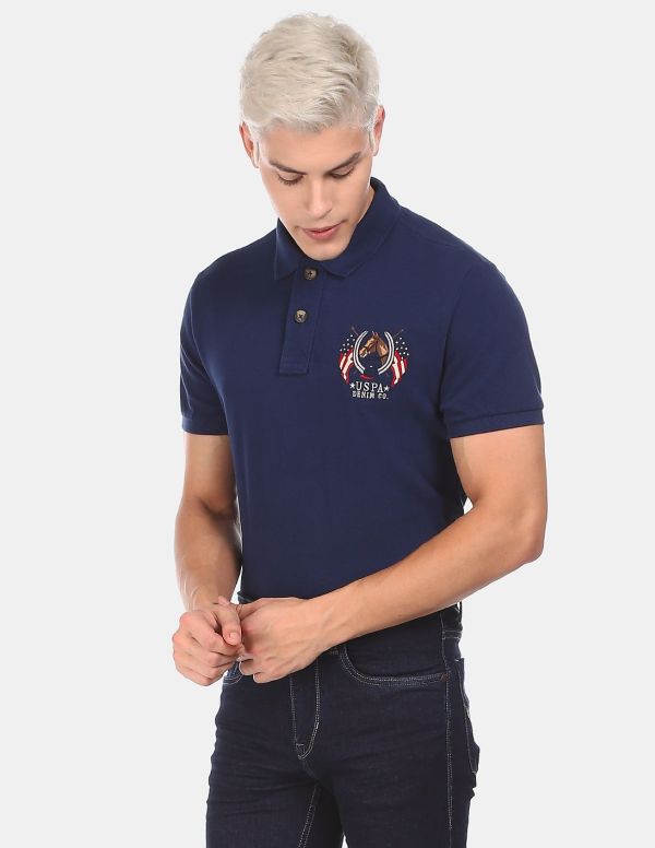 U.S. POLO ASSN. DENIM CO.Short Sleeve Solid Polo Shirt