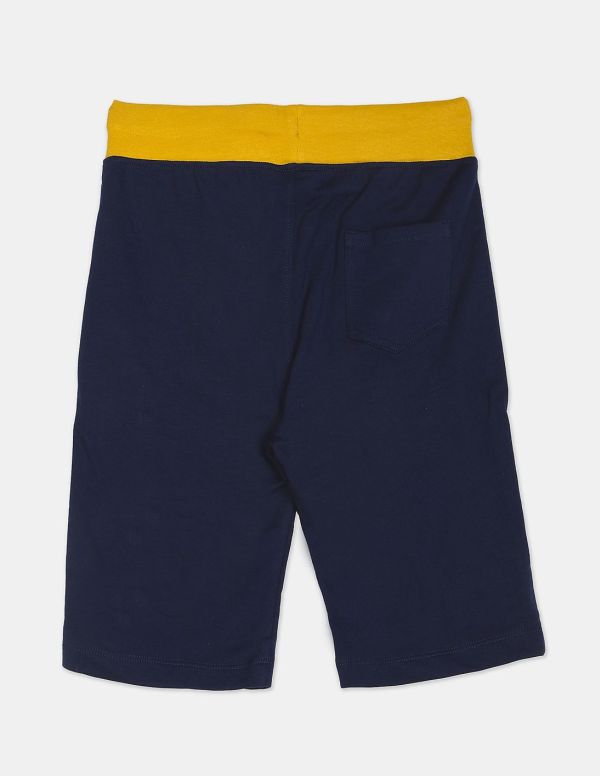 U.S. POLO ASSN. KIDSBoys Dark Blue Contrast Waist Brand Print Shorts