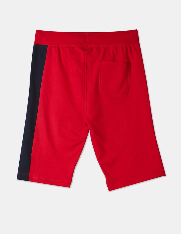 U.S. POLO ASSN. KIDSBoys Red Contrast Panel Brand Print Shorts