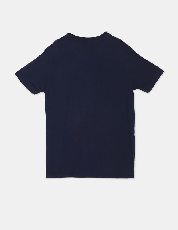 U.S. POLO ASSN. KIDSBoys Dark Blue Crew Neck Brand Print T-Shirt