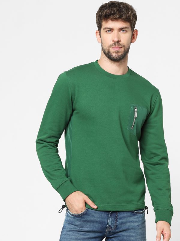 Celio 100% Cotton Green Sweatshirt