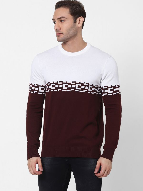 Celio 100% Cotton Red Crew Neck Jumper Sweater