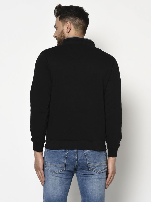 OCTAVE Men'S Black MELANGE Sweatshirts