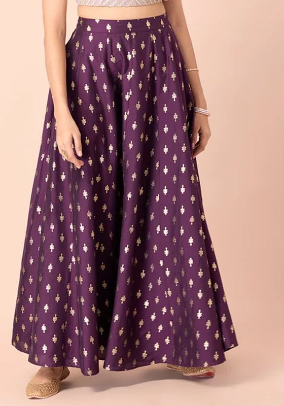 Indya Sangria Foil Kalidar Maxi Skirt