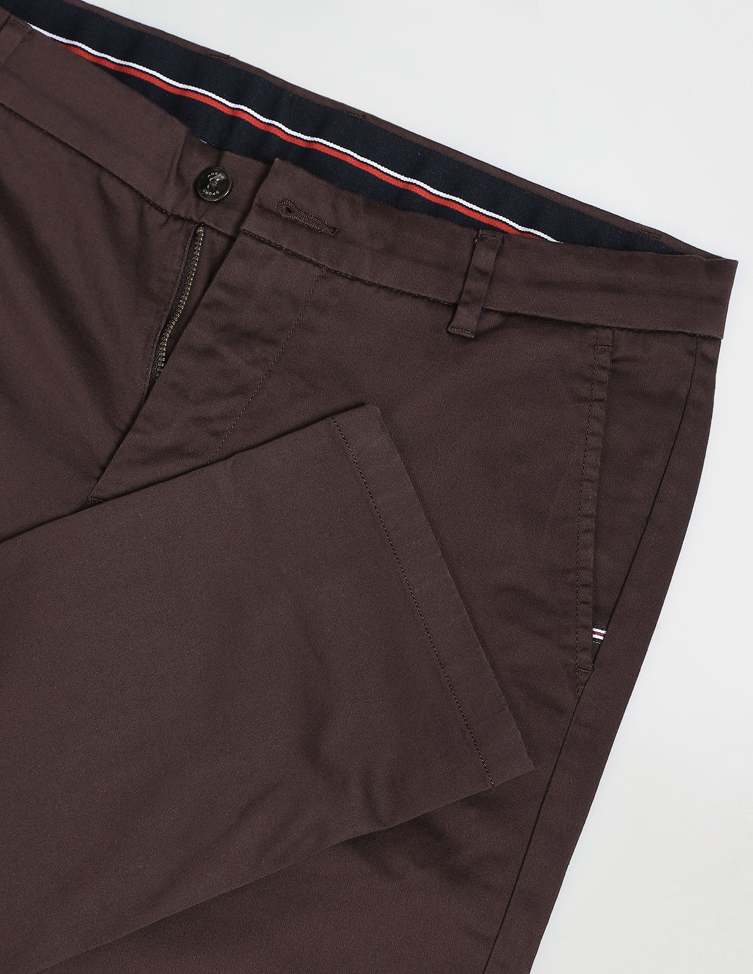 Auto Flex Solid Casual Trousers