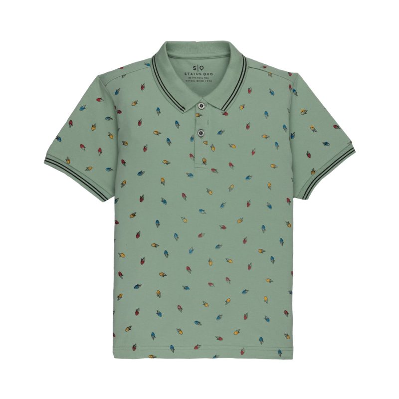 Boys All Over Printed Polo T-Shirt