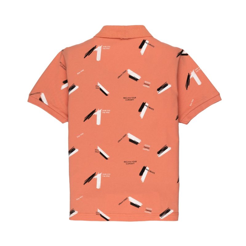 Boys All Over Printed Polo T-Shirt