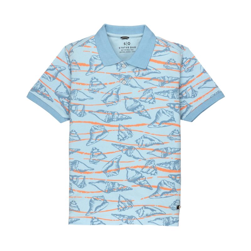 Boys All Over Printed Polo T-Shirt