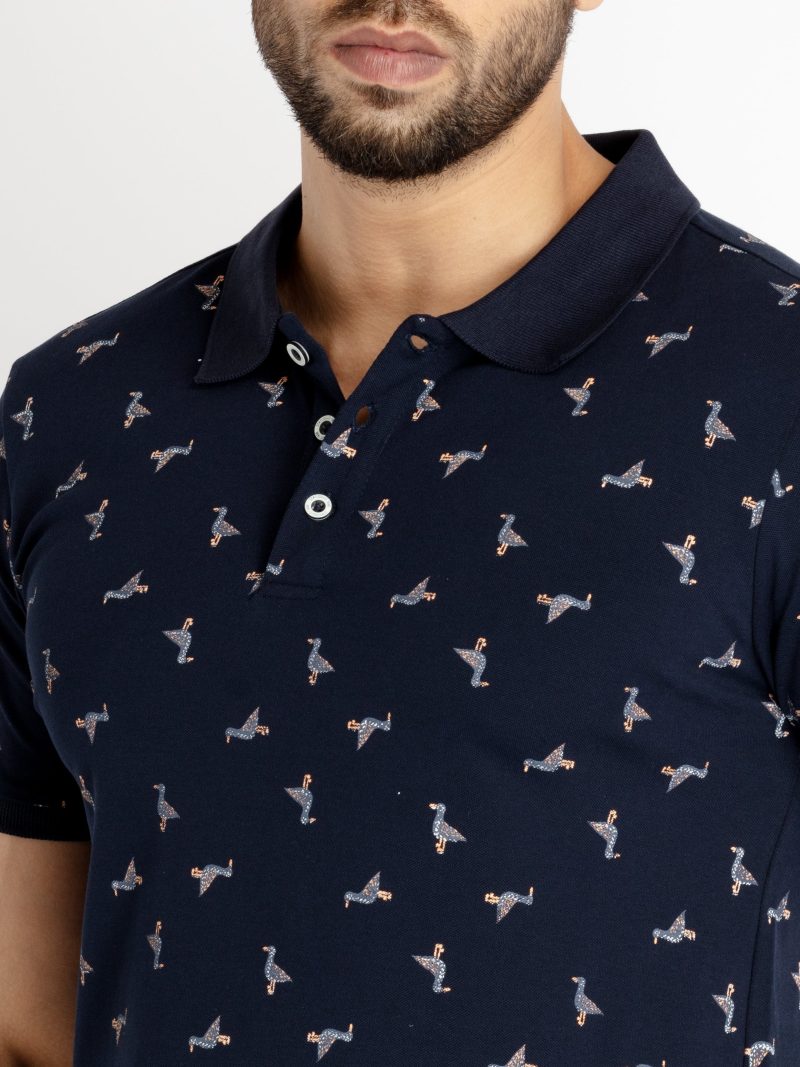 Mens All Over Printed Polo Collar T-Shirt