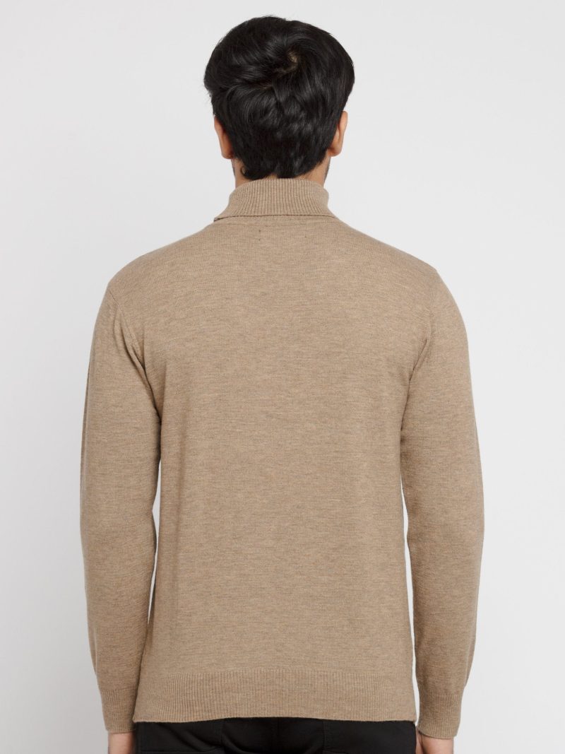 Mens Solid High Neck Sweater
