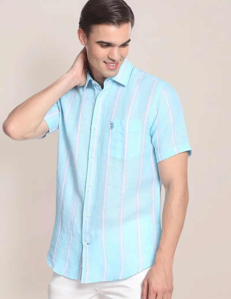 Iconic Linen Cotton Stripe Shirt