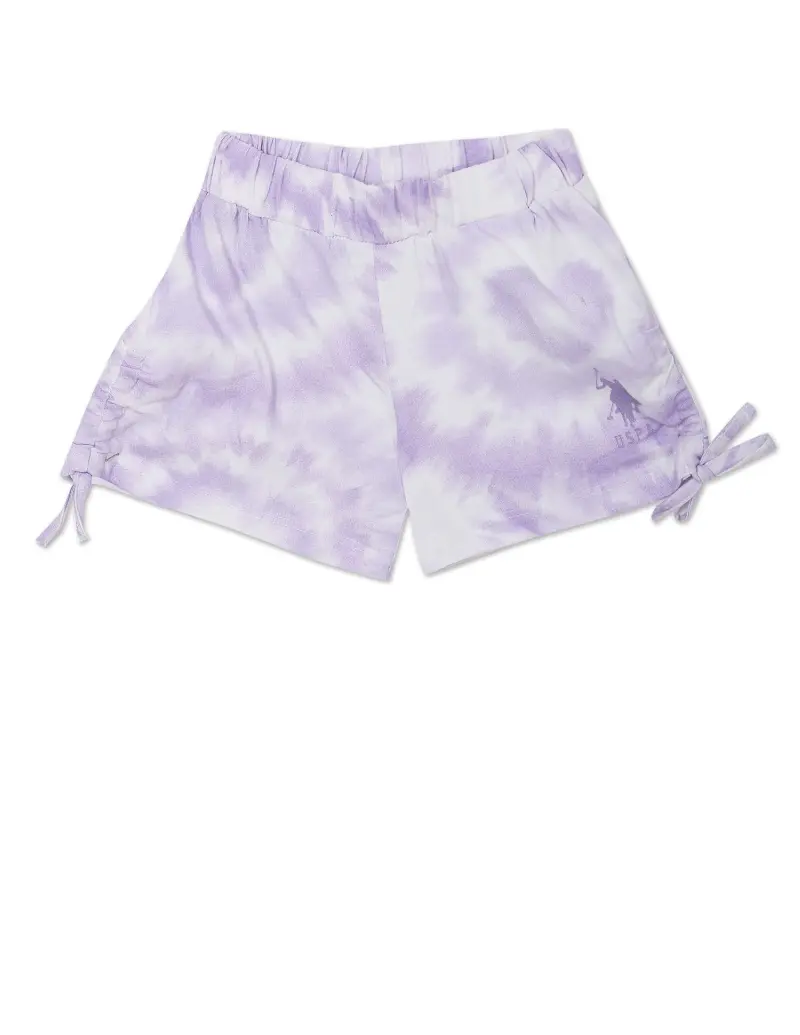 Tie And Dye Ruched Coordinate Shorts
