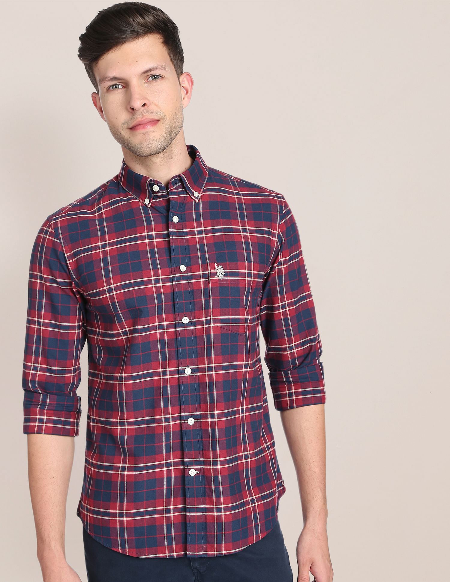 Buy Oxford Check Cotton Casual Shirt Online at Best Price in India -  Suvidha Stores