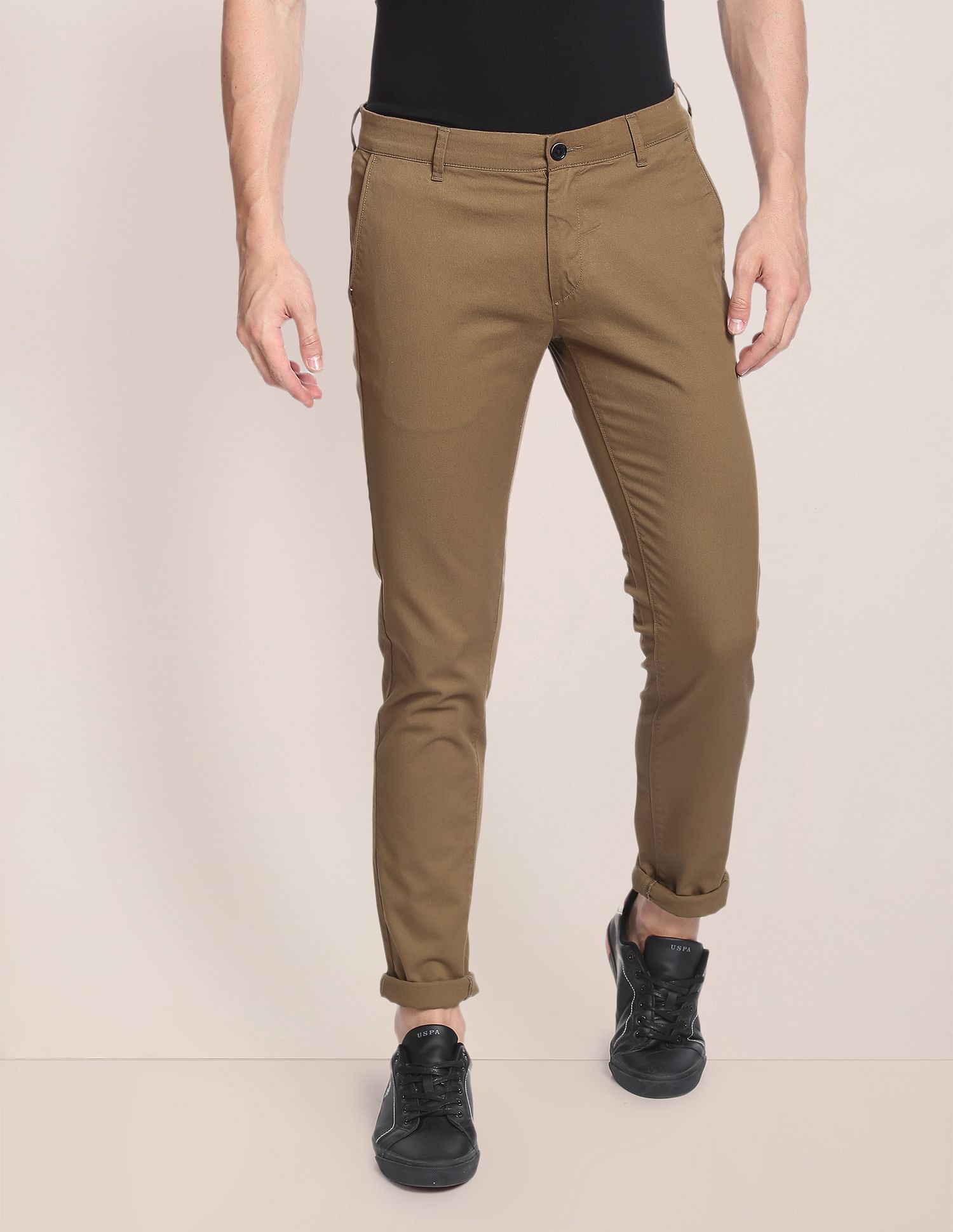 Austin Trim Fit Textured Casual Trousers