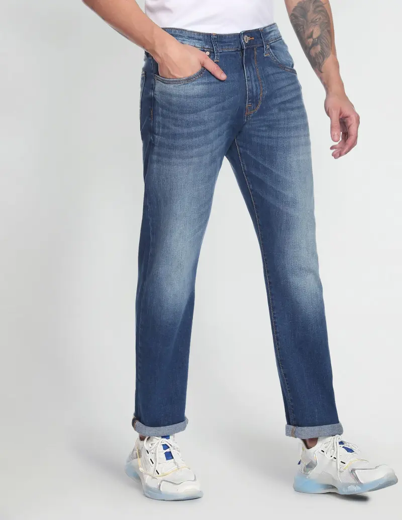 F-Jango Straight Fit Washed Classic Vintage Jeans
