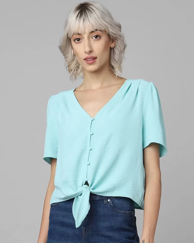 TURQUOISE KNOT TOP