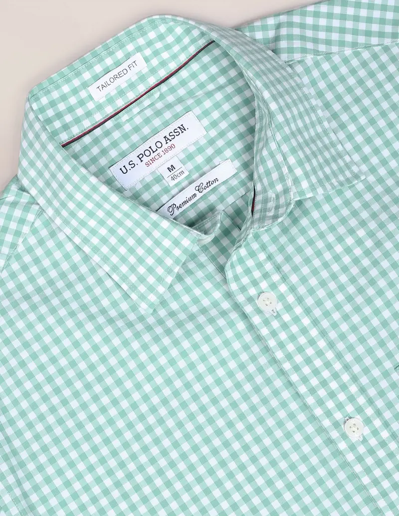 Gingham Check Pinpoint Oxford Casual Shirt