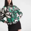 GREEN ABSTRACT PRINT SHIRT