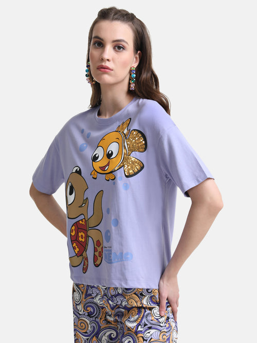 Nemo Printed Graphic T-Shirt With Sequin