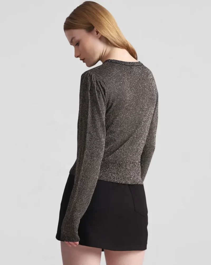 BLACK SHIMMER PULLOVER