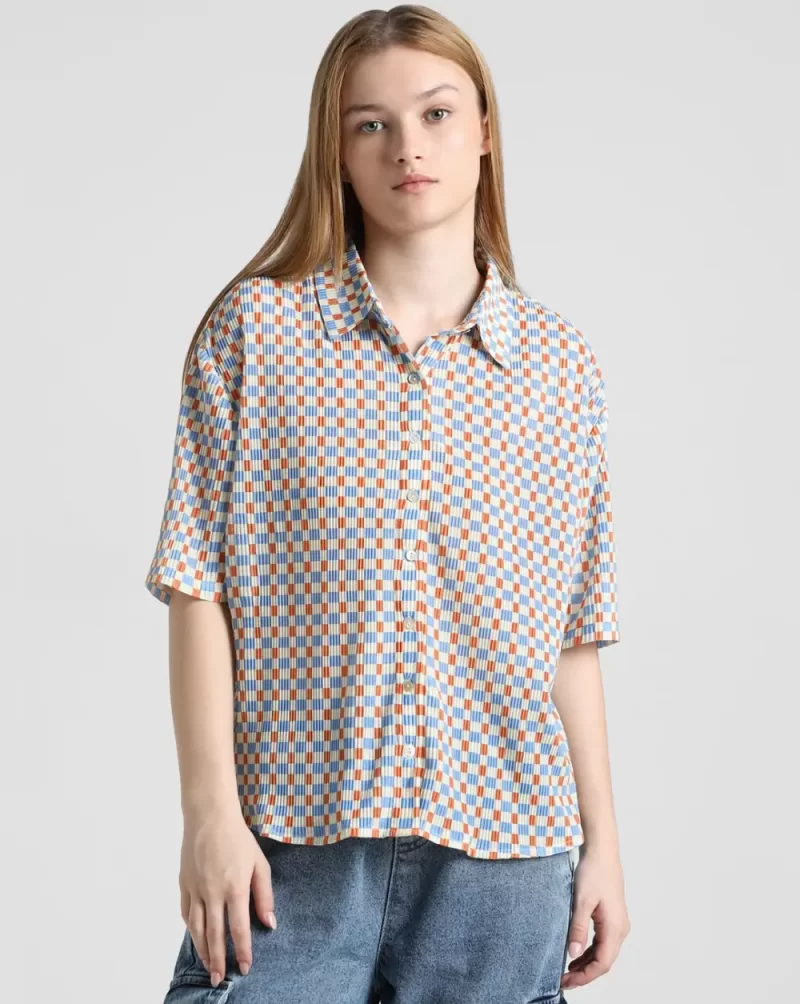 BEIGE PRINTED JERSEY SHIRT