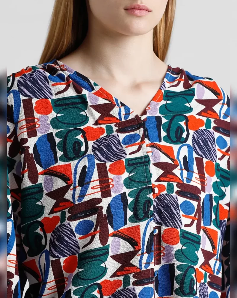GREEN ABSTRACT PRINT TOP