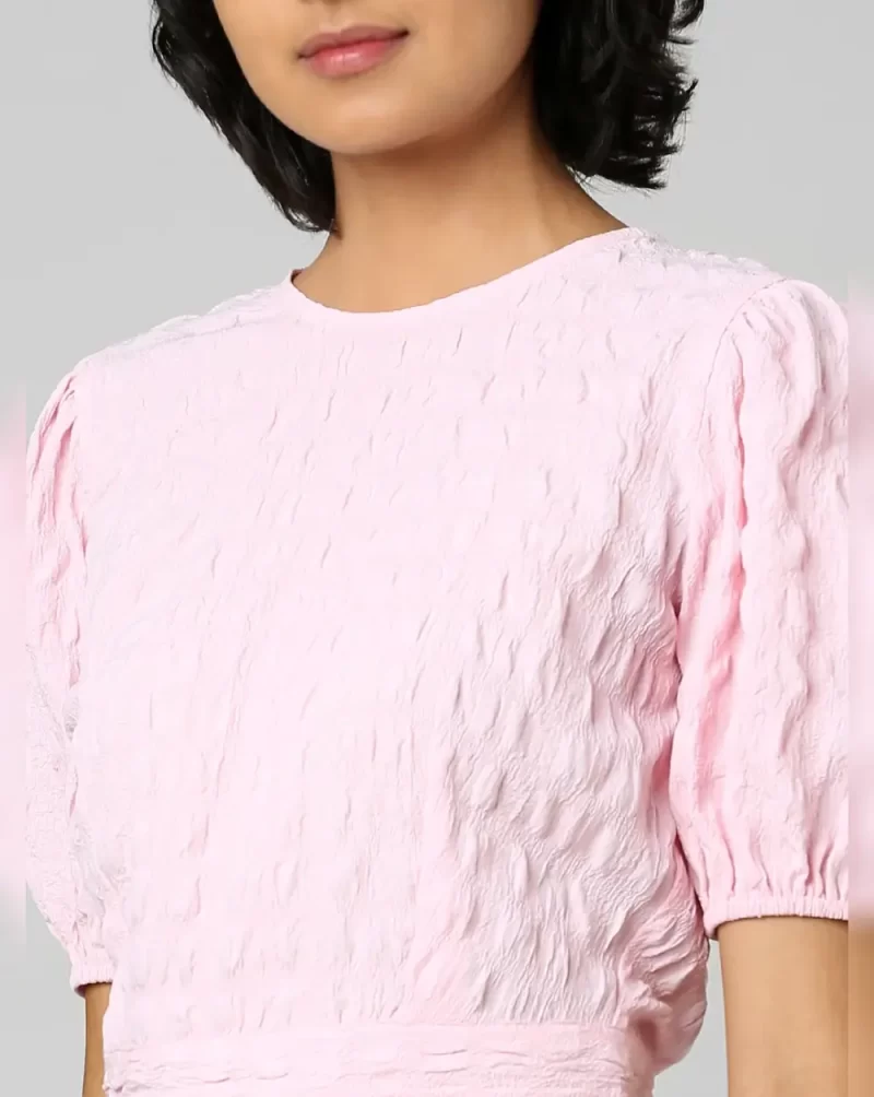 PINK TEXTURED TOP