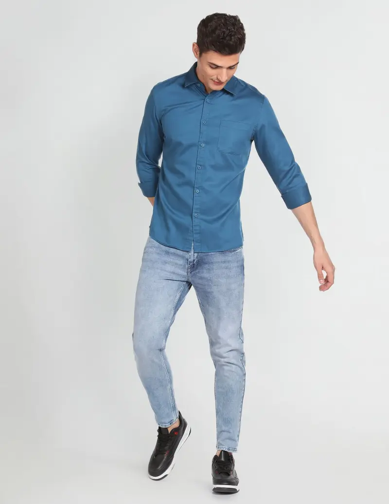 Patch Pocket Solid Shirt